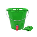 8L Plastic Animal Calf Lamb Milk Feeding Bucket Cattle Cow Hanging Milk Feeder with Teats